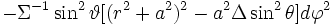 -\Sigma^{-1} \sin^2\vartheta [(r^2+a^2)^2- a^2\Delta \sin^2\theta]d\varphi^2