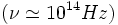 (\nu \simeq 10^{14}Hz)