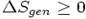 \Delta {S_{gen} \geq 0}