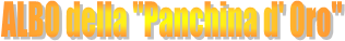 ALBO della 'Panchina d' Oro'